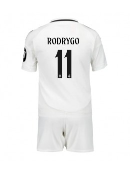 Real Madrid Rodrygo Goes #11 Dječji Domaci Dres kompleti 2024-25 Kratak Rukavima (+ kratke hlače)